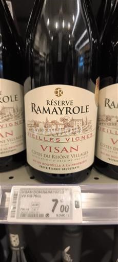 Rhônen laakso Määrittelemätön Réserve Ramayrole Vieilles Vignes Ei vuosikertaa