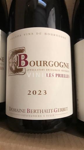 Burgundi Bourgogne Domaine Berthaut-Gerbet Les Prielles 2023