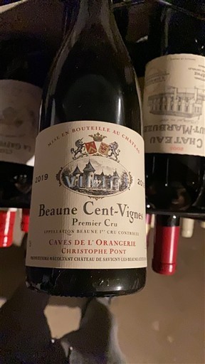 Bourgogne Beaune Premier Cru Caves de l'Orangerie Beaune Cent-Vignes Premier Cru 2019