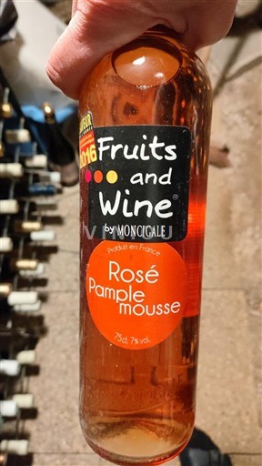 Vin Rosé sec Fruits and Wine Rosé Pamplemousse Moncigale Non millésimé France Provence Vin de France