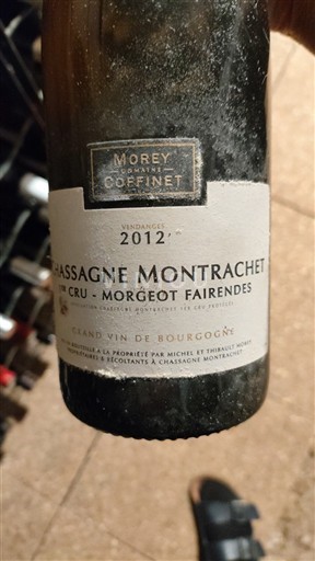 Borgoña Chassagne-Montrachet Premier Cru Domaine Morey-Coffinet Morgeot Fairendes 2012