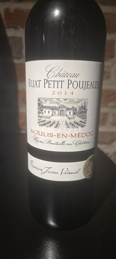 Bordeaux Moulis-en-Médoc Château Ruat Petit Poujeaux 2014