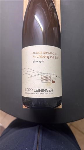 Alsace Määrittelemätön Grand Cru Leipp Leininger Kirchberg de Barr 2018