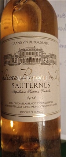 Bordeaux Sauternes Château Pineau du Rey 2018