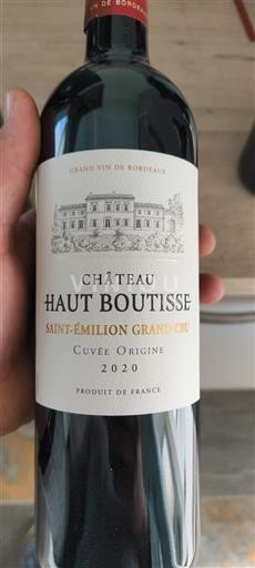 Bordéus Saint-Émilion Grand Cru Grand Cru Château Haut Boutisse Origine 2020