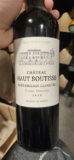 Bordeaux Saint-Émilion Grand Cru Grand Cru Château Haut Boutisse Origine 2020