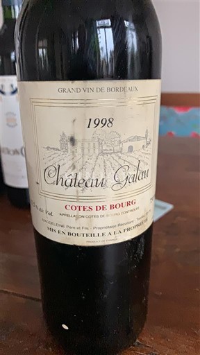 Bordeaux Côtes-de-bourg Château Galau 1998