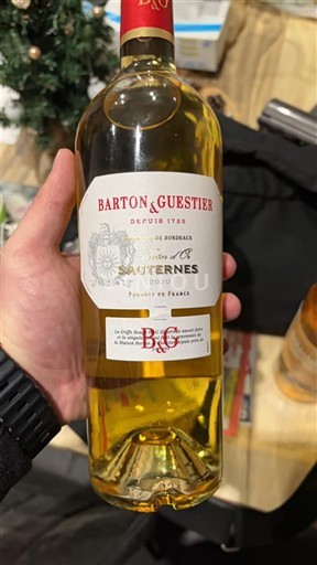 Bordeaux Sauternes Barton & Guestier 2020