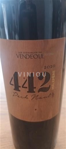 Languedoc Malepère Les Vignobles de Vendéole 442 Pech Naut 2020