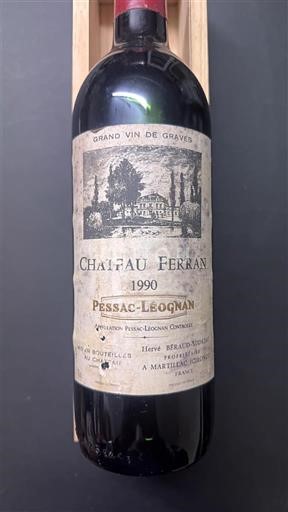 Vin Rouge sec Château Ferran 1990 France Bordeaux Pessac-Léognan AOC