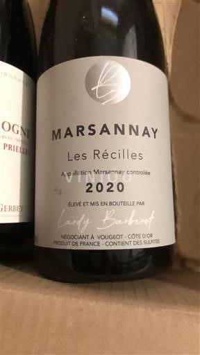 Burgundi Marsannay Ludivine Barthod Les Récilles 2020