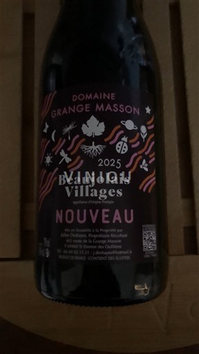 Beaujolais Beaujolais Villages Domaine Grange Masson Nouveau 2025