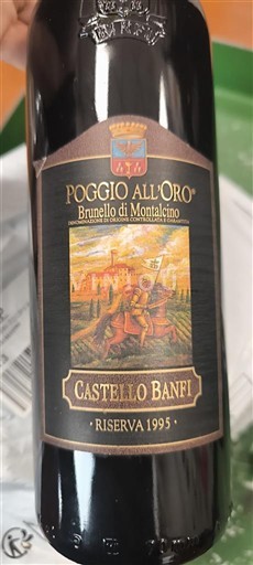 Toscana Brunello di Montalcino. Castello Banfi Poggio all'Oro 1995