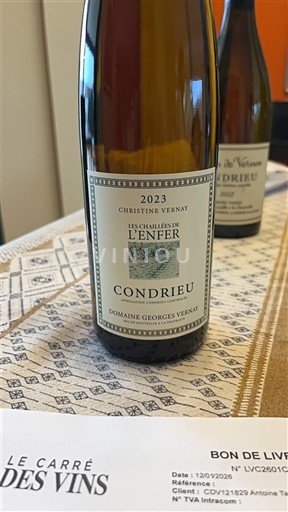 Thung lũng Rhône Condrieu Domaine Georges Vernay Les Chaillées de l'Enfer 2023