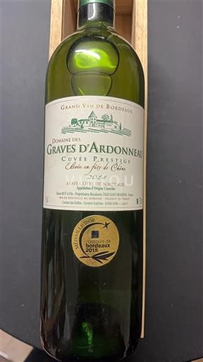 Burdeos Blaye-Côtes de Burdeos Domaine S Graves d'Ardonneau Prestige 2014