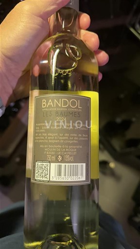 Weine Blanc sec Les Baumes 2024 Frankreich Provence Bandol AOC