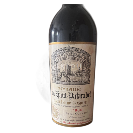 Bordéus Saint-Émilion Domaine du Haut Patarabet 1986