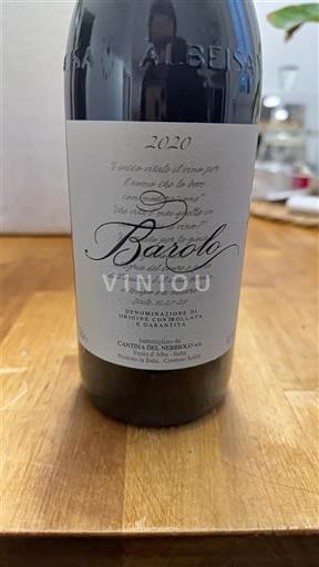 Piedmont Barolo Cantina del Nebbiolo 2020