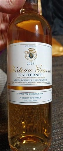 Bordo Сотерн Château Gravas 2023