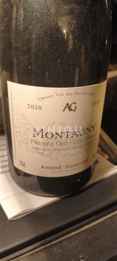 Bourgogne Montagny Premier Cru André Goichot Premier Cru Les resses 2020
