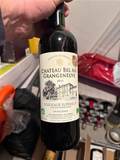 Bordeaux Bordeaux Supérieur Château Bel Air Grangeneuve 2021
