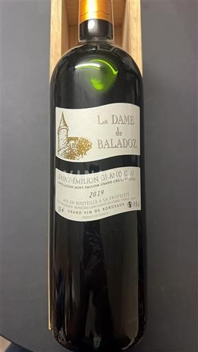 Bordeaux Saint-Émilion Grand Cru Grand Cru Baladoz La Dame de Baladoz 2019