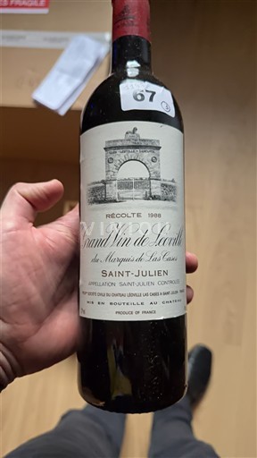 Burdeos Saint-Julien Grand Cru Château Léoville Las Cases Grand Vin de Léoville du Marquis de Las Cases 1988
