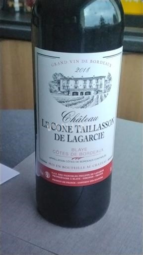 Burdeos Blaye-Côtes de Burdeos Château Le Cone Taillasson de Lagarcie 2018