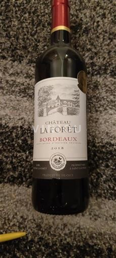 Burdeos Bordeaux Château La Forêt 2018