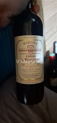 Bordeaux Margaux Château Les Barraillots 2015