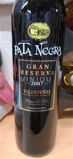 Castilla-La Mancha Valdepeñas Pata Negra Gran Reserva 2007