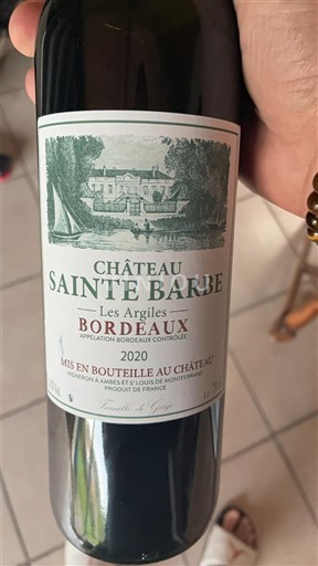 Bordeaux Château Sainte Barbe Les Argiles 2020