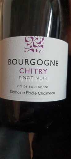 Burgund Bourgogne Chitry Domaine Elodie Chalmeau Chitry Pinot Noir 2023