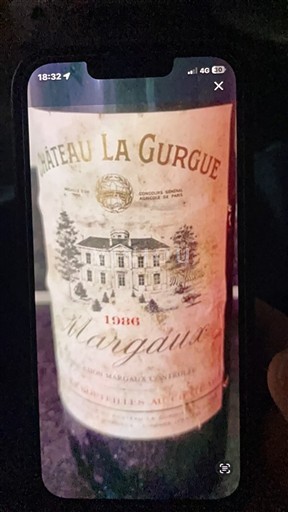 Bordeaux Margaux Château La Gurgue 1986