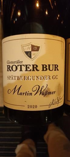 Baden Martin Waßmer Glottertäler Roter Bur Spätburgunder GC 2020
