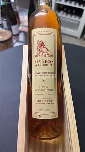 Bordeaux Graves Supérieur Les Lions de La Louvière Sélection de Grains Nobles 2010