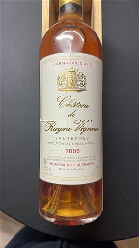 Bordeaux Sauternes Grand Cru Château Rayne Vigneau 2006