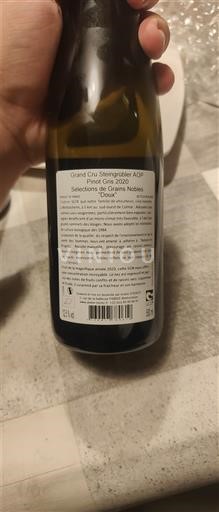 Vin Blanc demi-sec Steingrübler André Stentz 2020 France Alsace Alsace Grand Cru AOC Sélection de Grains Nobles
