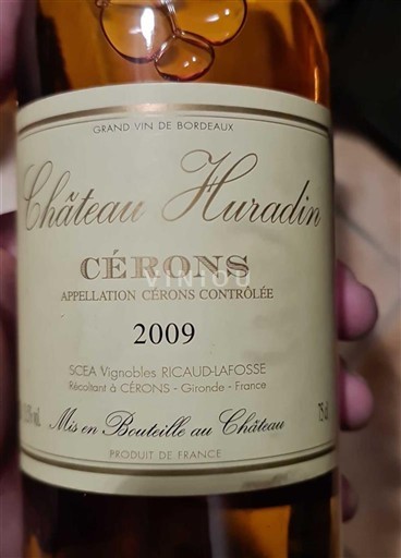 Bordeaux Cérons Château Huradin 2009