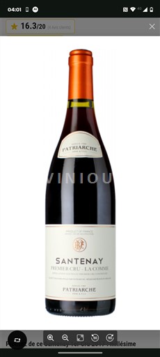 Burgund Santenay Premier Cru Patriarche Premier Cru - La Comme 2017