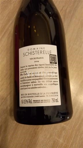 Languedoc Faugères Domaine Schisterelle Bô Rolle 2024