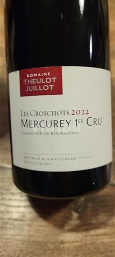 Burgundsko Mercurey Premier Cru Domaine Theulot Juillot Les Croichots 2022