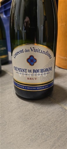 Mousserende vine Blanc brut Couvent des Visitandines 2023 Frankrig Bourgogne Crémant de Bourgogne AOC