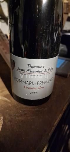 Wijnen Rouge sec Domaine Jean Monnier & Fils 2017 Frankrijk Bourgondië Pommard AOC Premier Cru