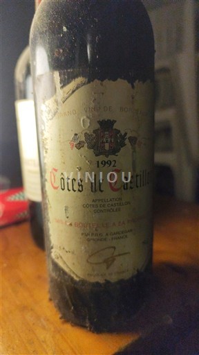 Vinos Rouge sec Gironde 1992 Francia Burdeos No especificado AOC