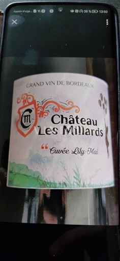Burdeos Blaye-Côtes de Burdeos Château Les Millards Lily-Mai Sin añada