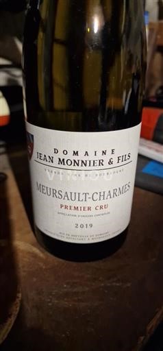 Borgoña No especificado Premier Cru Domaine Jean Monnier & Fils Meursault-Charmes 2019