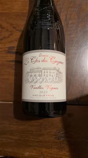 Rona dolina Vacqueyras Domaine Le Clos des Cazaux Vieilles Vignes 2023