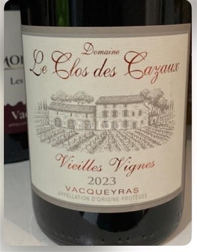 Rhônevallei Vacqueyras Domaine Le Clos des Cazaux Vieilles Vignes 2023