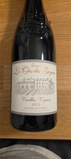 Rhône-dalen Vacqueyras Domaine Le Clos des Cazaux Vieilles Vignes 2023
